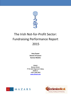 The Irish Not-for-Profit Sector: Fundraising Performance
