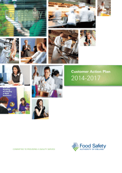 Customer Action Plan - The Food Safety Authority of Ireland