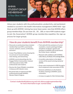 AHIMA Membership is your Best Value.