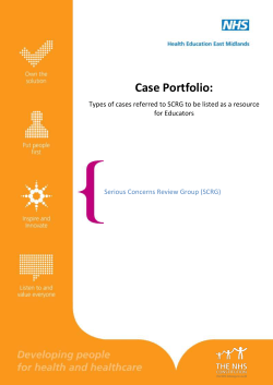 Case Portfolio - Health Education East Midlands
