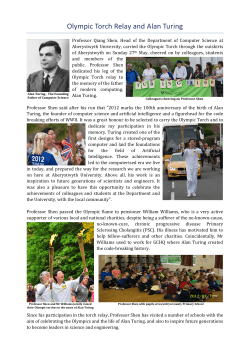 Olympic Torch Relay and Alan Turing
