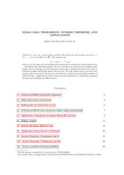 SMALL BALL PROBABILITY, INVERSE THEOREMS, AND