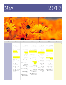 Hughen May Calender Full View