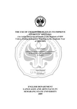 THE USE OF CROSSWORD PUZZLES TO IMPROVE