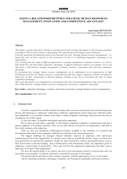 exists a relationship between strategic human resources management