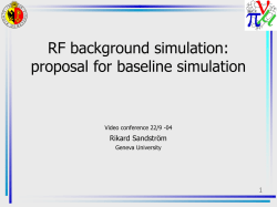 RF background simulation