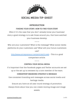 social media tip-sheet
