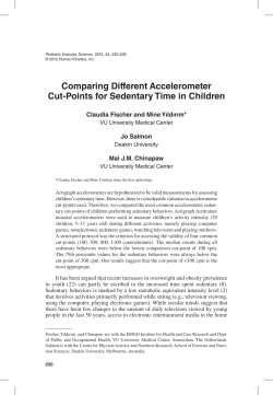 Comparing Different Accelerometer Cut-Points for - VU-dare