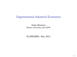 Organizational Industrial Economics