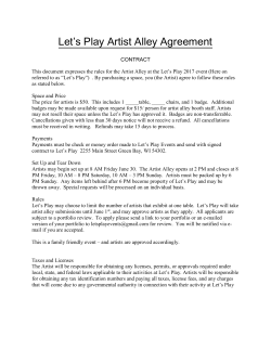 Let`s Play Artist Alley Agreement
