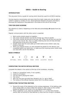ODCA &ndash; Guide to Scoring