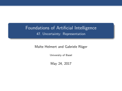 Foundations of Artificial Intelligence