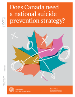 Does Canada need a national suicide prevention strategy?