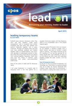 leading temporary teams