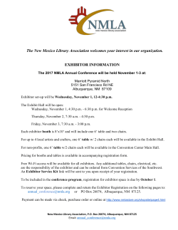 Exhibitor Registration () - New Mexico Library Association