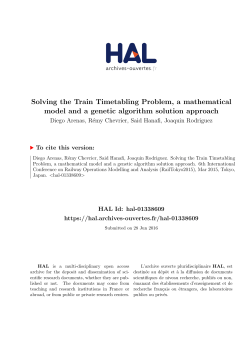 Solving the Train Timetabling Problem, a mathematical model