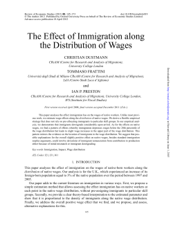 The Effect of Immigration along the Distribution of Wages