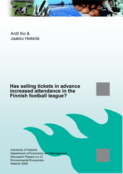 Has selling tickets in advance increased attendance in the Finnish