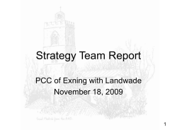 background presentation on Strategy Development