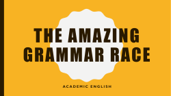 The amazing grammar race