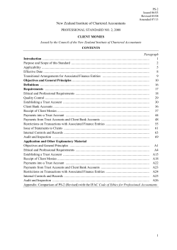 PS-2 Client Monies - Members` Handbook