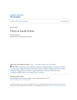 Firms as Social Actors - WesScholar
