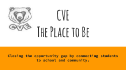CVE The Place to Be - Castro Valley Unified