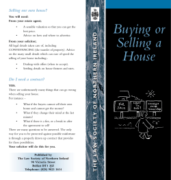 Buying selling - The Law Society of Northern Ireland