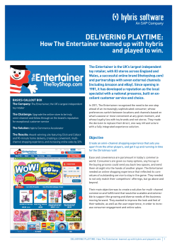 How The Entertainer teamed up with hybris and played