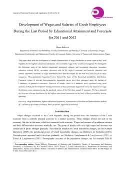 Development of Wages and Salaries of Czech Employees During