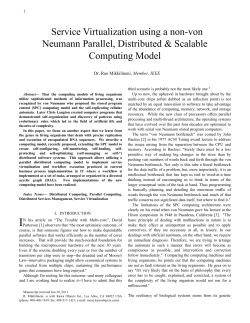 Service Virtualization using a non-von Neumann