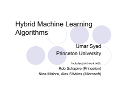 Hybrid Machine Learning Algorithms