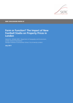 The Impact of New Football Stadia on Property Prices in London
