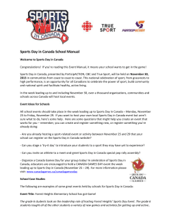 Sports Day in Canada School Manual