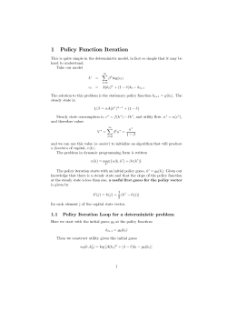1 Policy Function Iteration