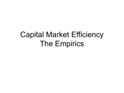 Capital Market Efficiency
