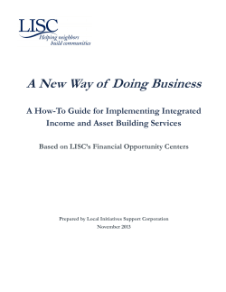 A New Way of Doing Business - Working Families Success Network