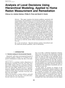[1999] Analysis of local decisions using hierarchical modeling