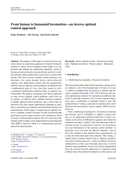 From human to humanoid locomotion—an inverse optimal control