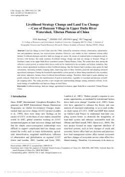 Livelihood strategy change and land use change &mdash;Case of Danzam
