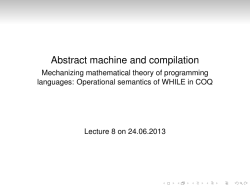 Operational semantics of WHILE in C