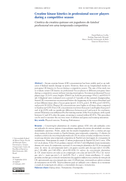 Creatine kinase kinetics in professional soccer players during a