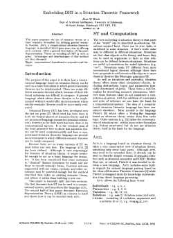 Embedding DRT in a Situation Theoretic Framework