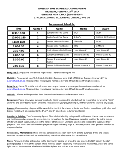 Tournament Schedule: Time Game # Game Home Away 8