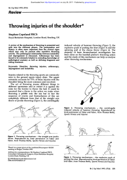 Throwing injuries of the shoulder - British Journal of Sports Medicine