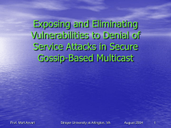 Exposing and Eliminating Vulnerabilities to Denial of Service Attacks