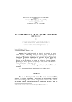 on the development of the fraenkel