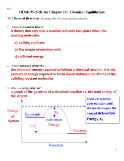 Rate of reaction - Mayfield City Schools