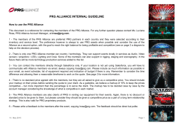 PRG Alliance Members Contact Info