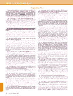 Proposition 1A Text - The California Local Government Finance
